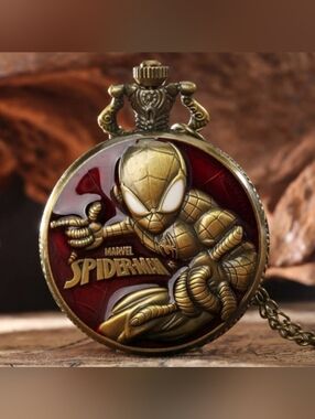 Spiderman spider man spider Spidey Quartz pocket watch Choose 1 Color